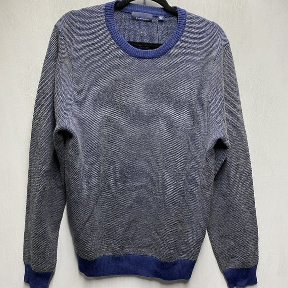 Toscano Blue Wool Crewneck Sweater - Picture 2 of 5